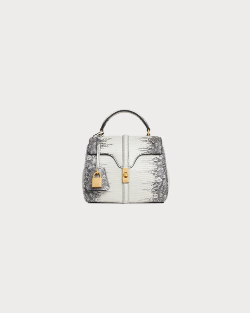 CELINE MINI 16 IN LIZARD NATURAL | 賽琳 迷你手袋 (白色)