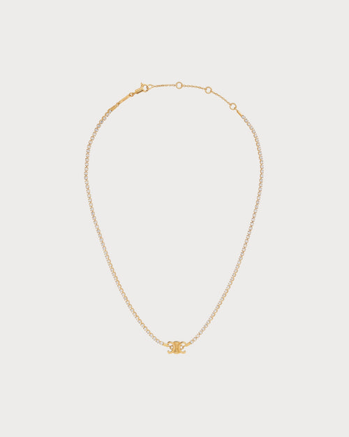 CELINE Triomphe Sparkle Necklace | 賽琳 頸鏈 (金色)