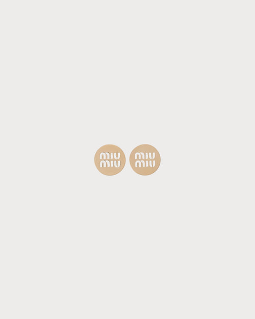 MIU MIU Miu Logo Earrings | Miu Miu Earrings (Gold)