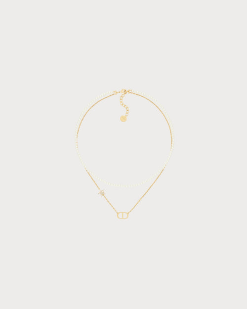 CHRISTIAN DIOR Petit CD Necklace | 迪奧 頸鏈 (金色)