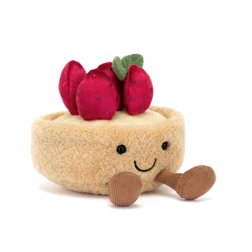 JELLYCAT Amuseables Fleurette Tarte Aux Fraises(Brown)