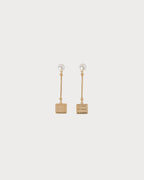 MIU MIU Metal Earrings with Artificial Pearls | MIU MIU Metal Earrings (Gold)