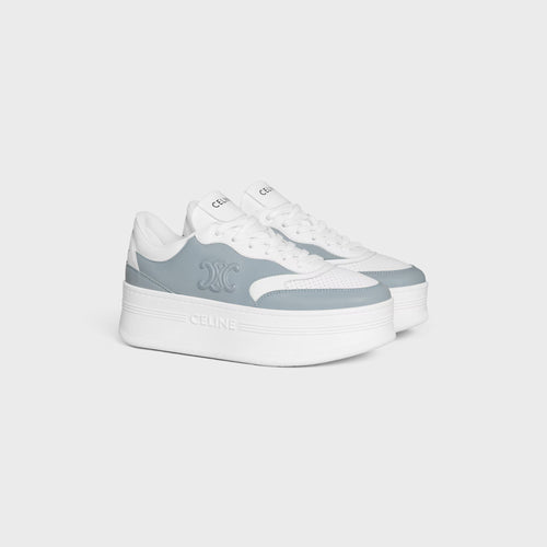 CELINE Block Sneaker With Triomphe in calfskin | 賽琳 小牛皮 Triomphe 厚底運動鞋(冰藍色)