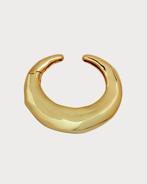 ALEXIS BITTAR Large Molten Hinged Cuff Gold | 手鐲 (大碼/金色)