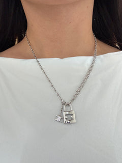 CELINE Triomphe Lock Necklace | Celine necklace (multi-color)