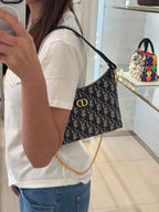 Christian Dior 30 Montaigne Diorling Mini Bag with Chain | Dior Handbag (Blue)