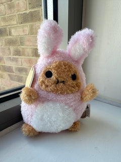 لعبة نودول المحشوة الصغيرة على شكل أرنب وردي صغير | لعبة أرنب وردي صغير على شكل أرنب وردي صغير (وردي)