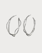 ALEXIS BITTAR Intertwined Two Tone Pave Hoop Earring | Earrings (Multicolor)