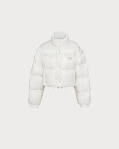 PRADA 291805 Re-Nylon Cropped Convertible Down Jacket | Prada Short Down Jacket (Multiple Colors)