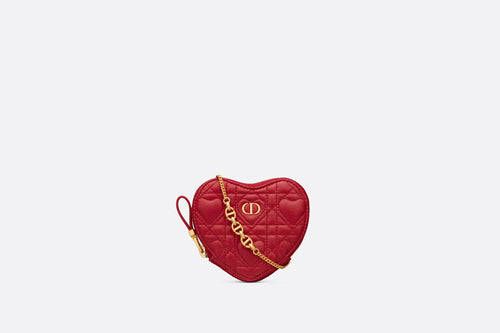 CHRISTIAN DIOR Heart Pouch with Chain | 迪奧 心型手袋 (Red)