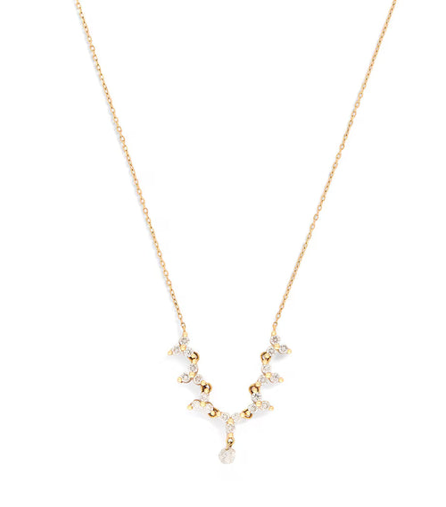 PERSEE Yellow Gold and Diamond Triangle Tennis Necklace | 黃金鑽石三角網球項鍊 (黃金)
