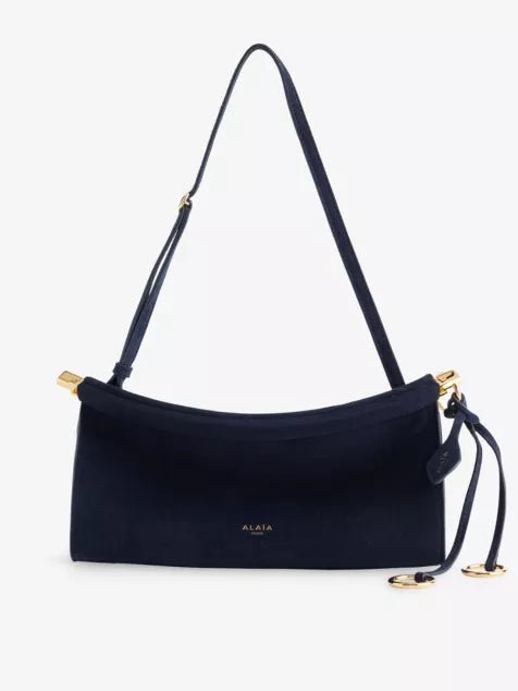 ALAIA Le Click East West Small Suede Shoulder Bag Minuit | 手袋 (深藍色) - LondonKelly 英國名牌代購