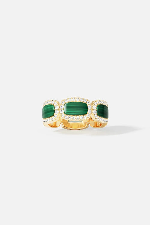 APM MONACO Y22801XMAL Malachite Ring | 孔雀石戒指 (金色) - LondonKelly 英國名牌代購