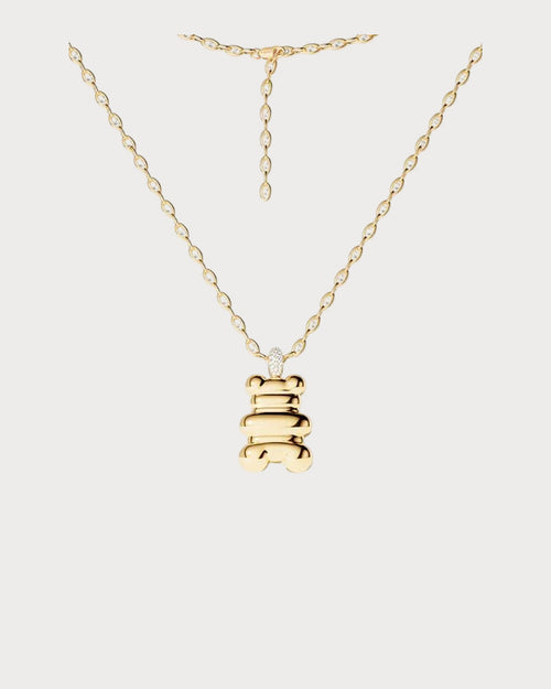 APM MONACO YC7949OX XL Loulou Yummy Bear Chain Necklace | 鏈條項鍊 (黃金款) - LondonKelly 英國名牌代購