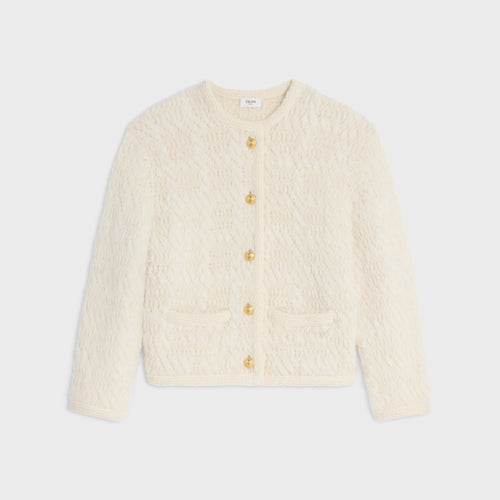 CELINE Cardigan Jacket in Alpaca Wool | 賽琳 羊駝毛開襟外套(米白色)