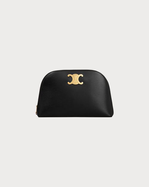 CELINE Pouch Triomphe In Shiny Calfskin | 賽琳 化妝袋 (黑色) - LondonKelly 英國名牌代購