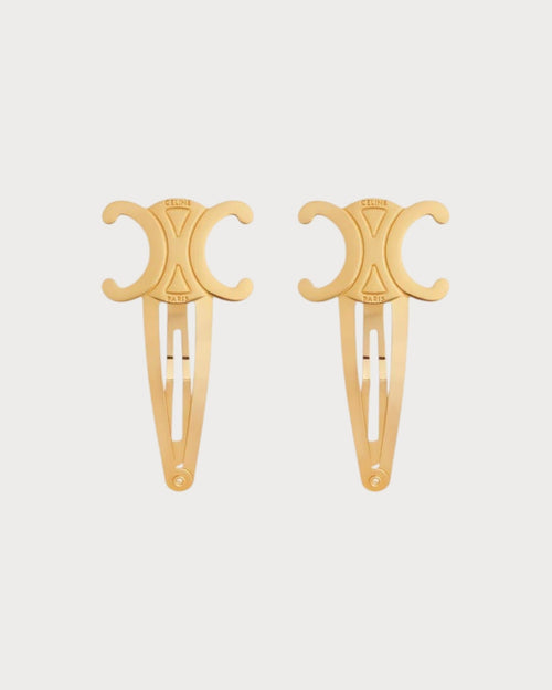 CELINE Set of 2 Snap Hair Clip in Brass | 賽琳 髮夾一套2件 (多色) - LONDONKELLY 英國名牌代購