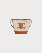 CELINE Small Bucket Cuir Triomphe In Textile | 賽琳 水桶袋 (啡色) - LondonKelly 英國名牌代購