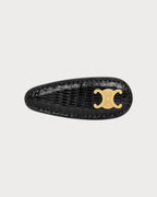 CELINE Snap Hair Clip in Lizard | 賽琳 髮夾 (黑色) - LONDONKELLY 英國名牌代購