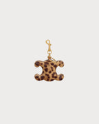 CELINE Triomphe Pom - Pom Keyring In Pony | 賽琳 鎖匙扣 (豹紋) - LondonKelly 英國名牌代購