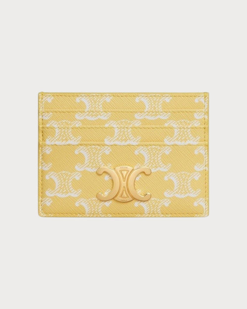 CELINE Yellow Triomphe Canvas Triomphe Card Holder | 賽琳 卡套 (黃色) - LONDONKELLY 英國名牌代購