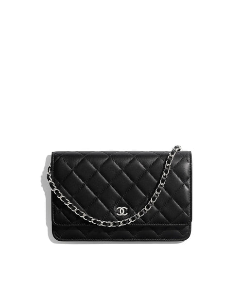 CHANEL Classic Wallet on Chain | 香奈兒 銀包連鏈帶 (黑色銀扣) - LondonKelly 英國名牌代購