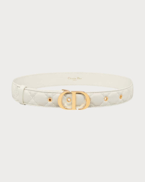CHRISTIAN DIOR 30 Montaigne Belt | 迪奧 30蒙田皮帶 (30mm/白色) - LondonKelly 英國名牌代購