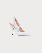 CHRISTIAN DIOR Women's J'Adior Slingback Pump | 迪奧 高跟鞋 (白色) - LondonKelly 英國名牌代購