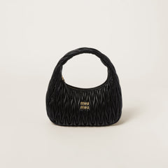 MIU MIU Wander Matelasse Nappa Leather Hobo Bag L Size | 繆繆 腋下袋 (大碼/Black)