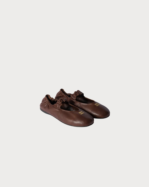 MIU MIU Ruches Nappa Leather Ballerinas(2 Colors)