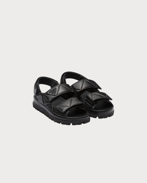 PRADA Padded Nappa Leather Sandals | 普拉達 涼鞋 (Black)