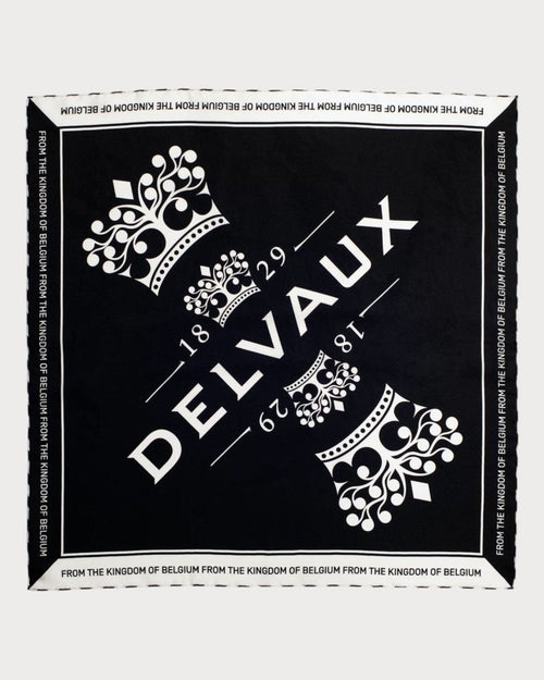 DELVAUX Scarf Royal Logo | 德爾沃 絲巾 (黑色) - LONDONKELLY 英國名牌代購