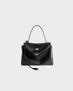 BALENCIAGA Women's Rodeo Medium Handbag | 巴黎世家 手袋 (黑色) Silver