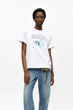 GANNI White Basic Jersey Duckie Relaxed T-shirt | 短袖鴨仔上衣 (白色) - LondonKelly 英國名牌代購