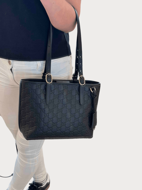 GUCCI Arabella Monogram Tote Bag(Small/Black) - LONDONKELLY 英國名牌代購