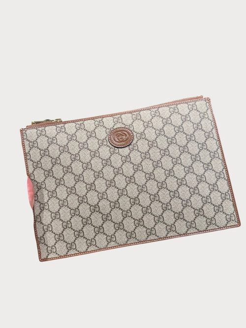GUCCI GG Supreme Pouch(Brown) - LONDONKELLY 英國名牌代購