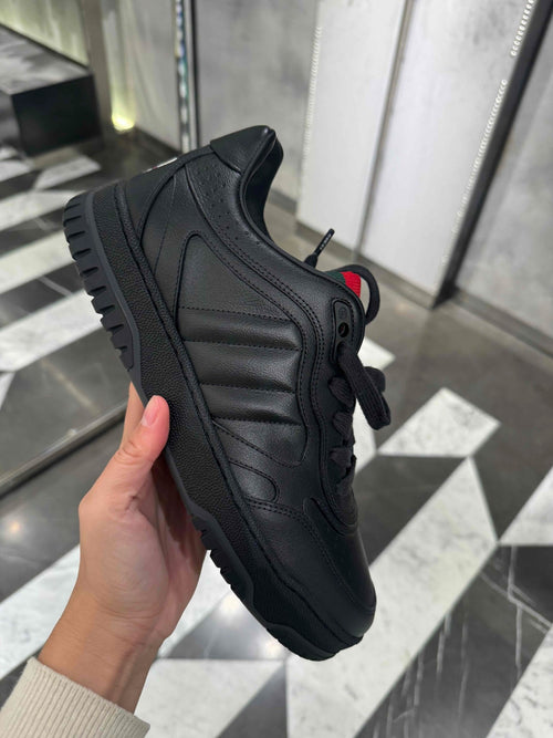 GUCCI Men’s Re-Web Leather Sneaker(Black) - LONDONKELLY 英國名牌代購