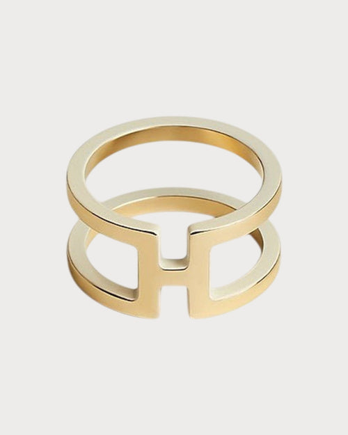 HERMES H en Rond Scarf 90 Ring | 愛馬仕 絲巾扣 (Gold)
