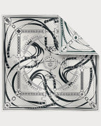 HERMES La Promenade du Matin Bandana double face scarf 140 | 愛馬仕 絲巾 (黑白色) - LONDONKELLY 英國名牌代購