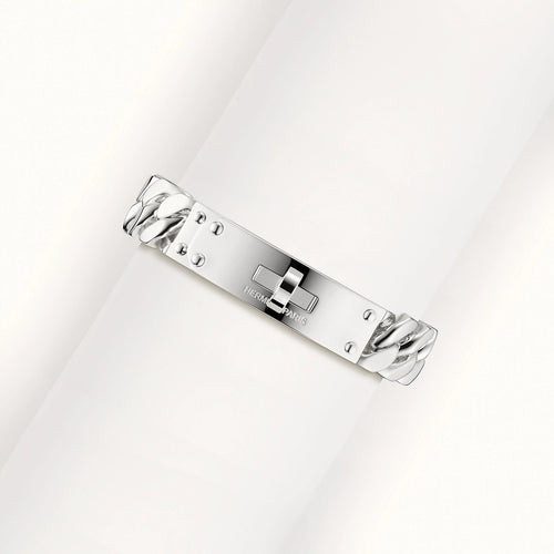 HERMES Large Kelly Gourmette Bracelet | 愛馬仕 手鏈 (銀色) - LondonKelly 英國名牌代購