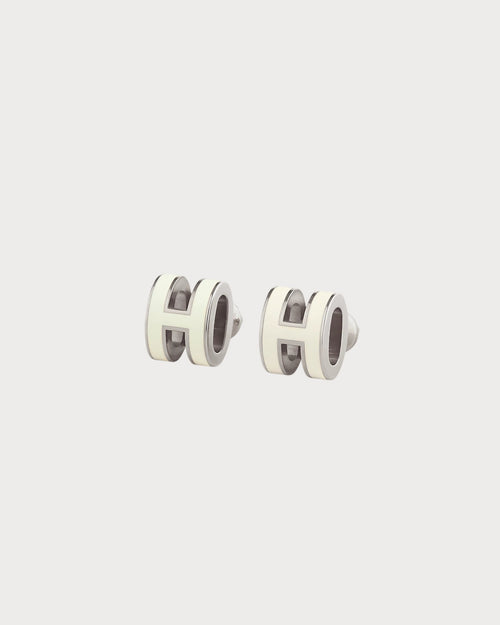 HERMES Silver Mini Pop H Earrings | 愛馬仕 耳環 (迷你/多色) - LondonKelly 英國名牌代購