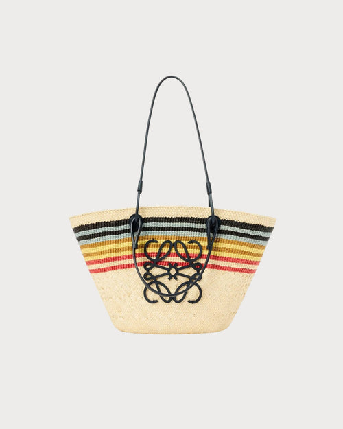 Loewe Medium Anagram Basket in Iraca Palm and Calfskin | 羅意威 草編籃 (啡色) - LondonKelly 英國名牌代購