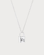 LOUIS VUITTON Q03273 Silver Lockit Pendant, Sterling Silver Black Laquered | 路易威登 頸鏈 (銀色) - LONDONKELLY 英國名牌代購