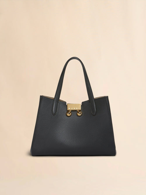 MARNI Black Leather Trunkaroo Tote Handbag | 瑪尼 手提袋 (黑色) - LondonKelly 英國名牌代購