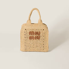 MIU MIU Raffia - Effect Woven Tote Bag | 繆繆 草編袋 (多色) - LondonKelly 英國名牌代購