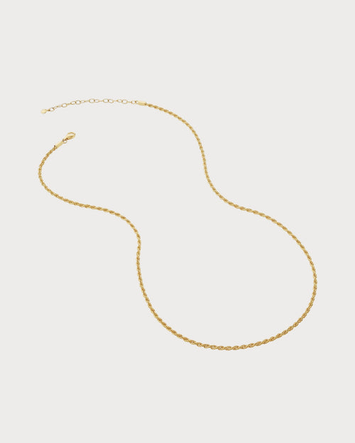 MONICA VINADER Rope - Effect Gold Vermeil Chain Necklace | 頸鏈 (金色) - LondonKelly 英國名牌代購