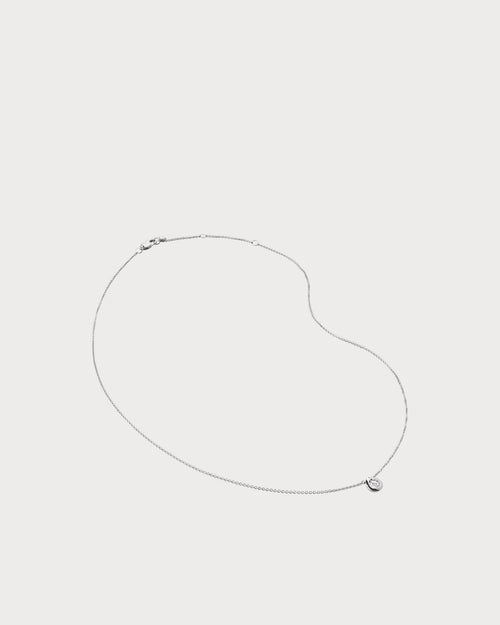 MONICA VINADER Solitaire Pear Sterling - Silver and 0.06ct Lab - Grown Diamond Necklace | 頸鏈 (銀色) - LondonKelly 英國名牌代購