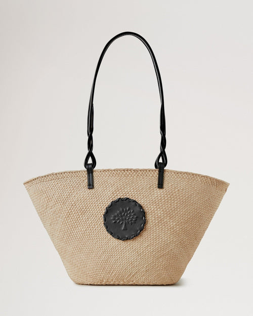 MULBERRY Raffia Basket Tote | 瑪百莉 拉菲草籃托特包(自然色與黑色) - LondonKelly 英國名牌代購