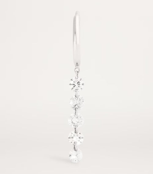 PERSEE White Gold and Diamond Danae Single Hoop Earring | 白金鑽石達娜伊單圈耳環 (白金) - LondonKelly 英國名牌代購