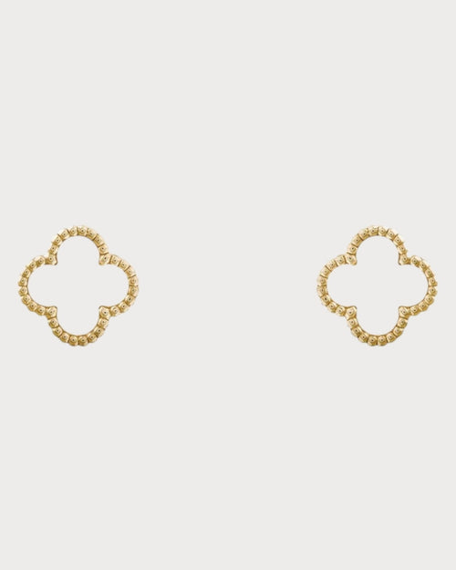 VAN CLEEF & ARPELS Sweet Alhambra Onyx Earstuds | 梵克雅寶 縞瑪瑙耳環 (黃金色) - LONDONKELLY 英國名牌代購